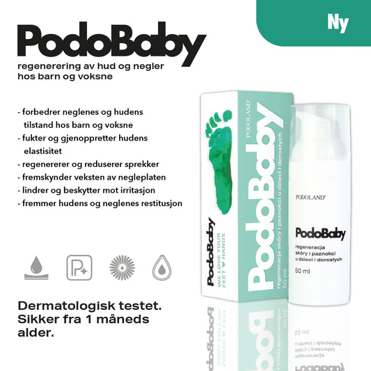 PodoBaby - regenering av hud og negler hos barn og voksne 50 ml