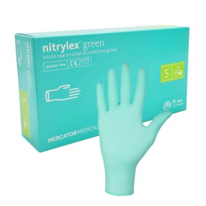 Nitrylhansker GRØNN, 6 stk, S