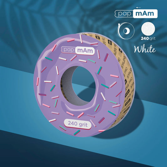 Staleks Expert 240 grit PapmAm hvit engangs slipebelte (REFILL, uten plastkasse), 7 m