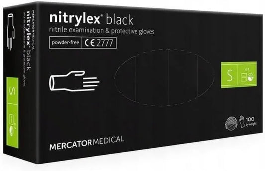 Nitrylhansker SVART, 100 stk, S