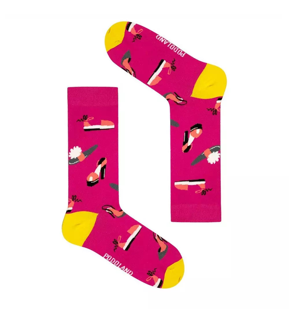 Sokker med sølvironer FUCHSIA 36-40