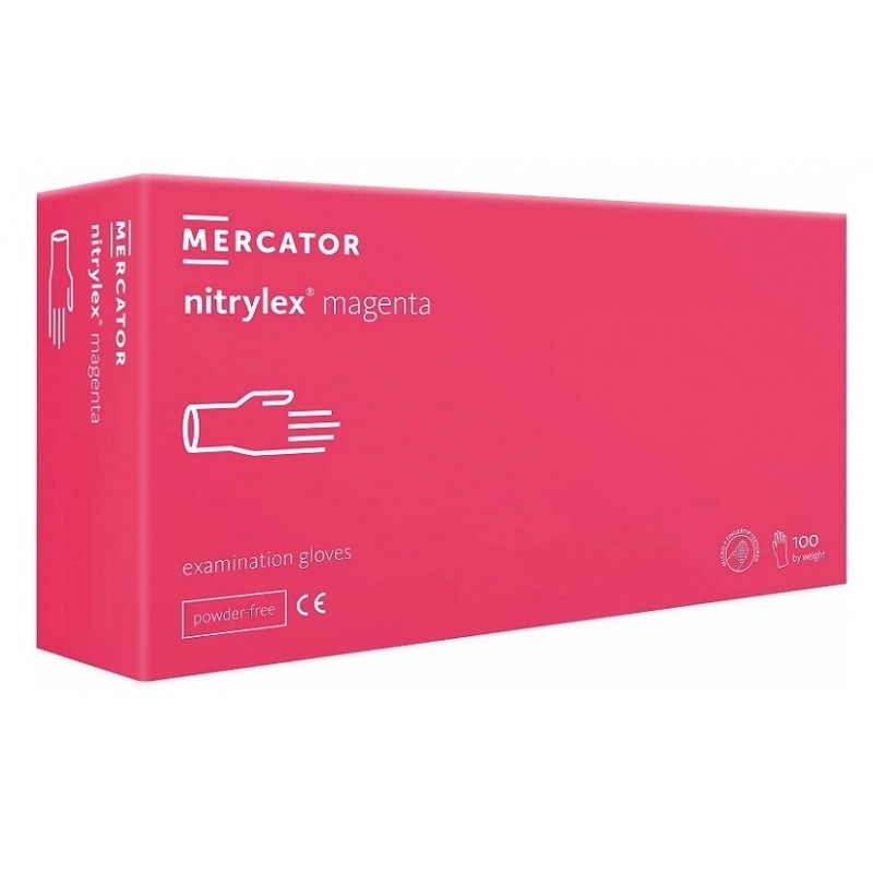 Nitrylhansker MAGENTA, 100 stk, S